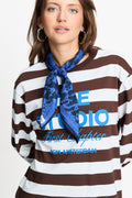 Шал Maya Check Blue POM Amsterdam