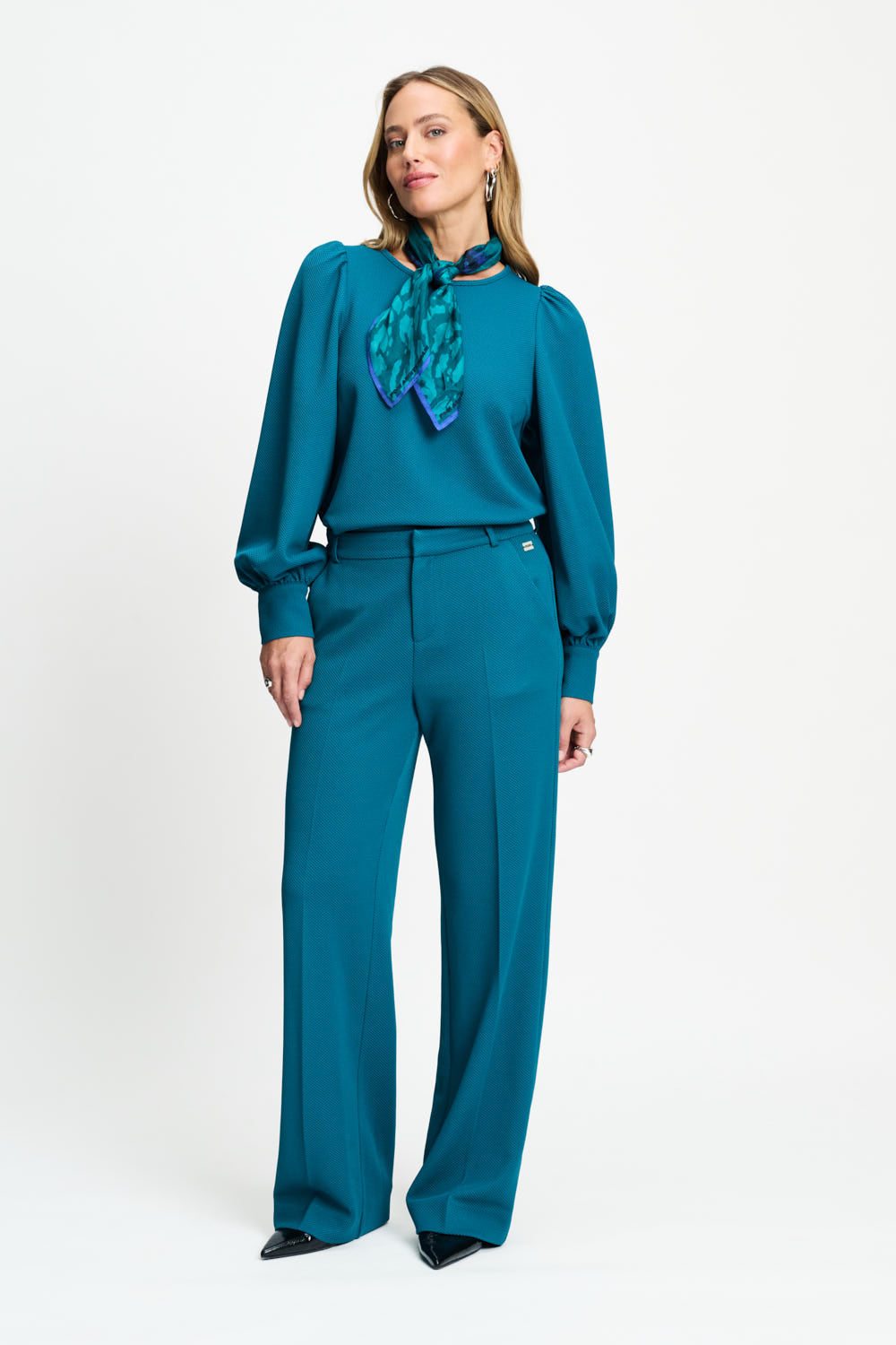 Шал Maya Bloom Teal Green POM Amsterdam