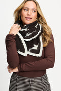 Шал Hero Animal Brown White POM Amsterdam