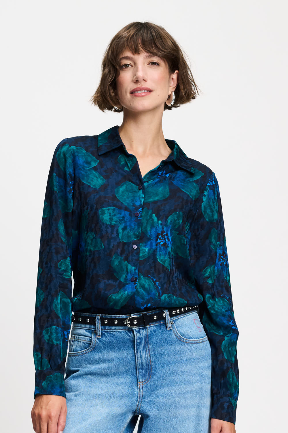 Блуза Mila Bloom Teal Green POM Amsterdam