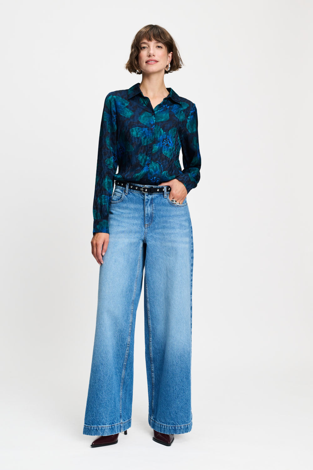 Блуза Mila Bloom Teal Green POM Amsterdam