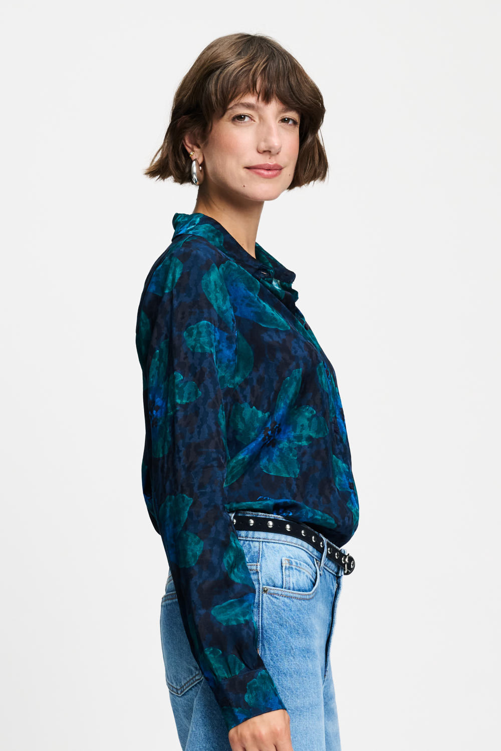 Блуза Mila Bloom Teal Green POM Amsterdam