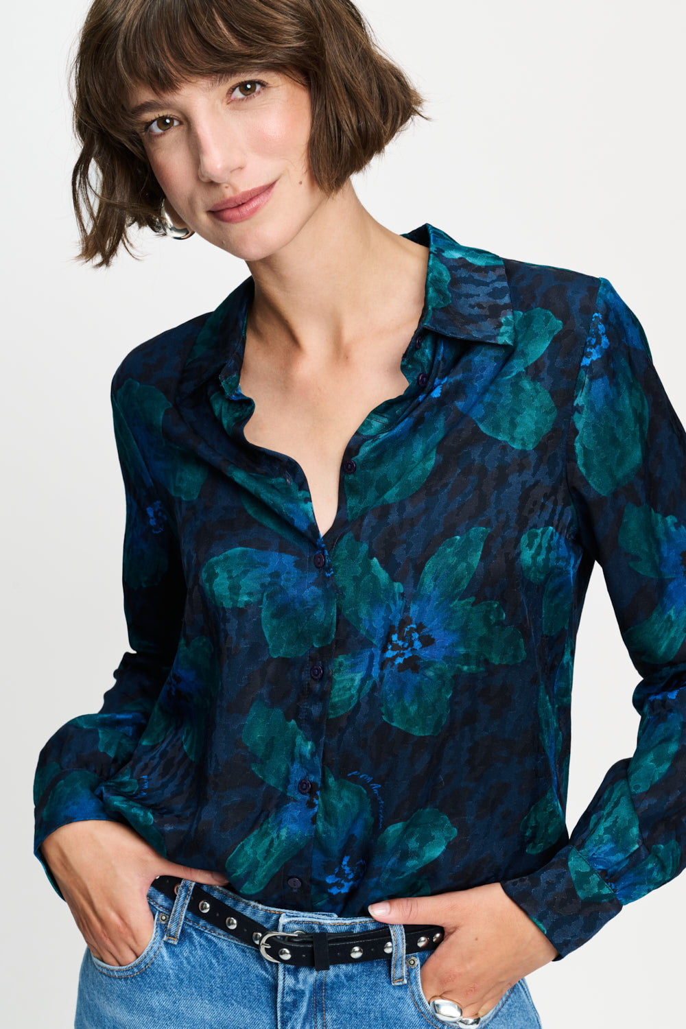 Блуза Mila Bloom Teal Green POM Amsterdam