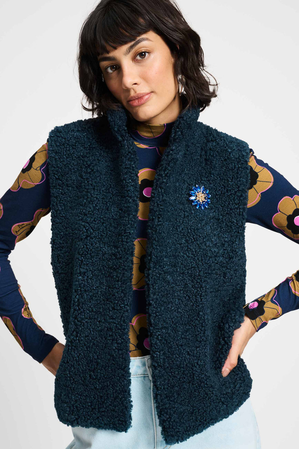 Елек Teddy Love Navy POM Amsterdam