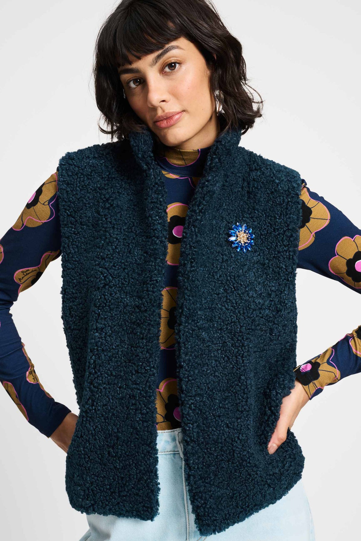 Елек Teddy Love Navy POM Amsterdam