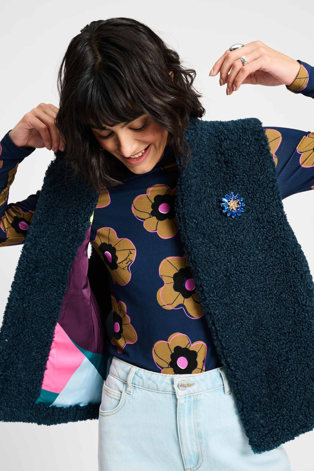 Елек Teddy Love Navy POM Amsterdam