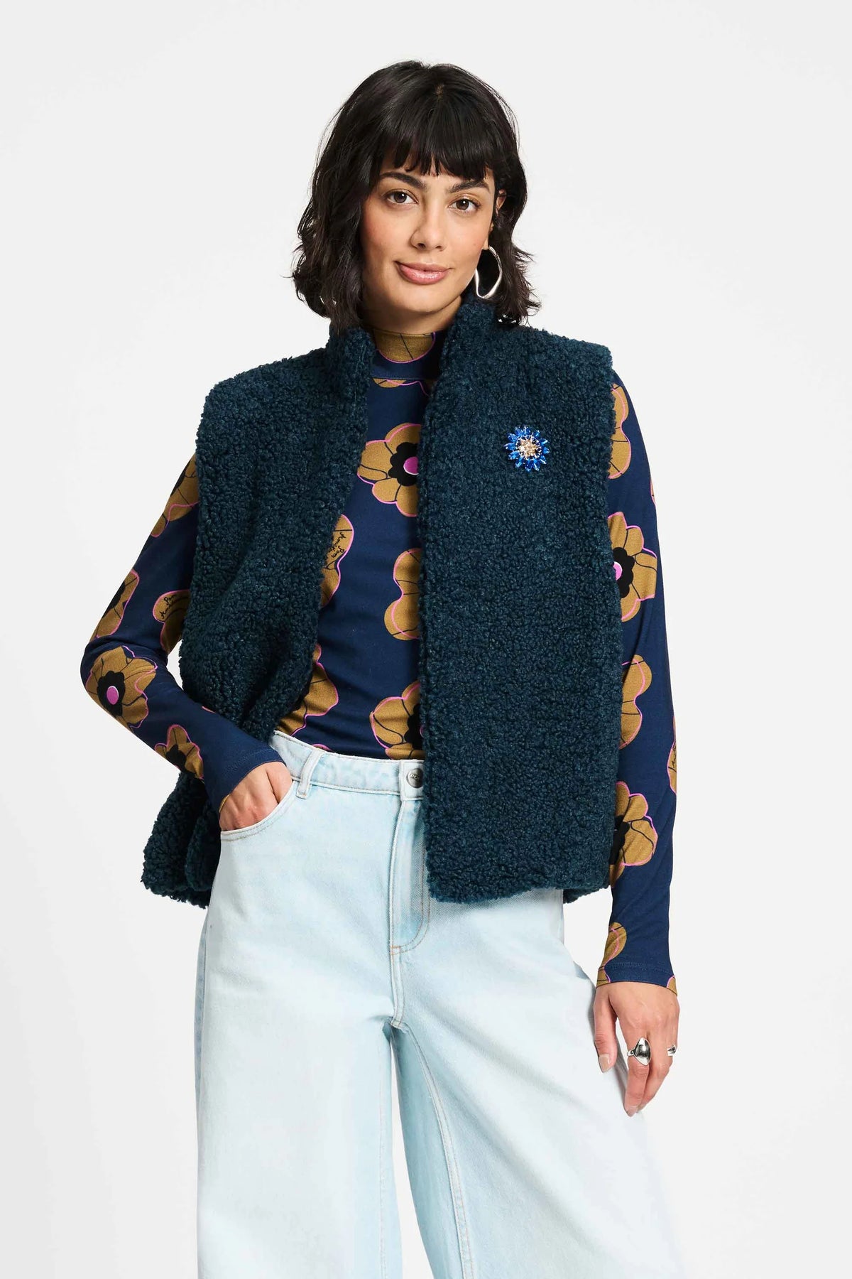 Елек Teddy Love Navy POM Amsterdam